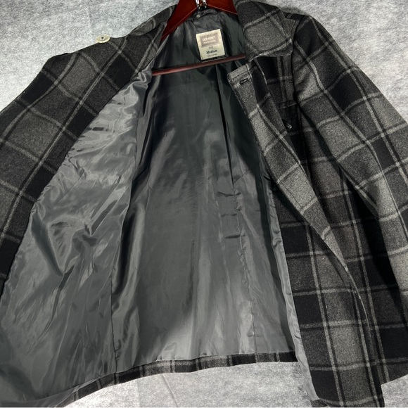 Maternity Wool Coat Sz MED Old Navy Gray Black Pockets Fully-Lined Toggle Close - Picture 9 of 14